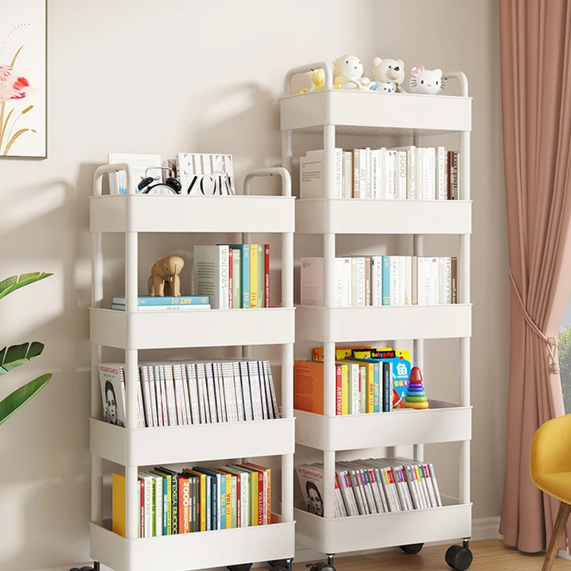 

Design Book Shelf Book Holder Unique Industrial Movable White Items Storage Cabinet Rotating Sujeta Libros Furniture Living Room