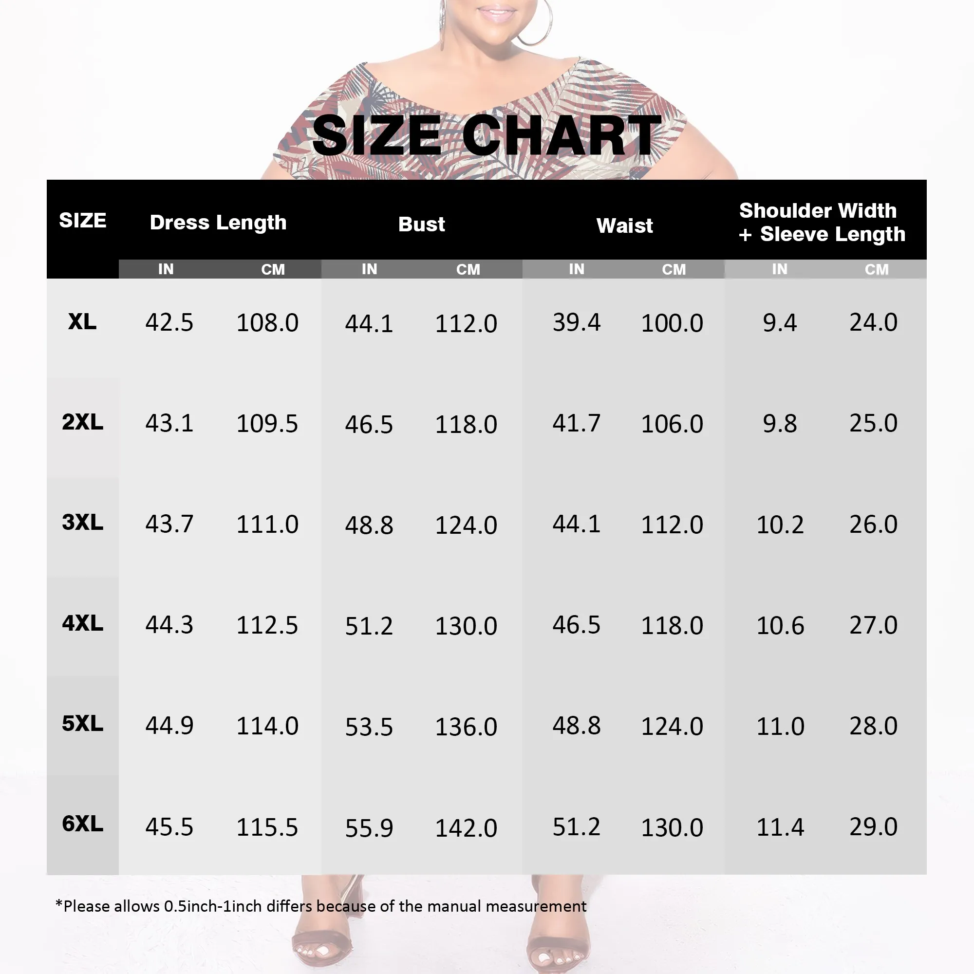 Nupusa jurk met palmbladprint voor dames, grote maten zomer, casual off-shoulder jurk met korte mouwen