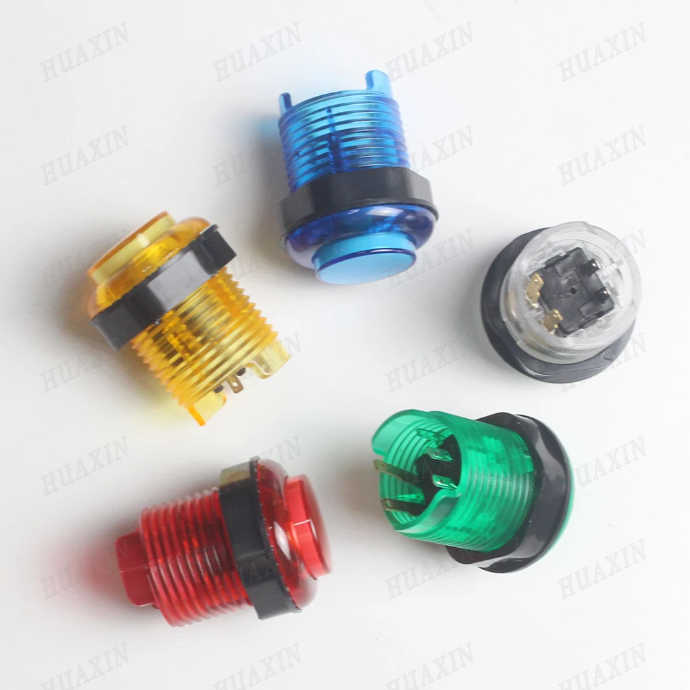 Arcade Button 30mm Full Color 5V Illuminated Push Button Built-in Switch For DIY Arcade Game Console Mame Jamma Raspberry Pi