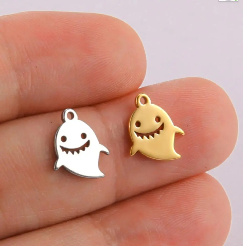 20pcs Stainless Steel Charms Whale Dolphin Charm for Bracelets Pendant Necklace Earrings Accessories Wholesale Supplies F0978