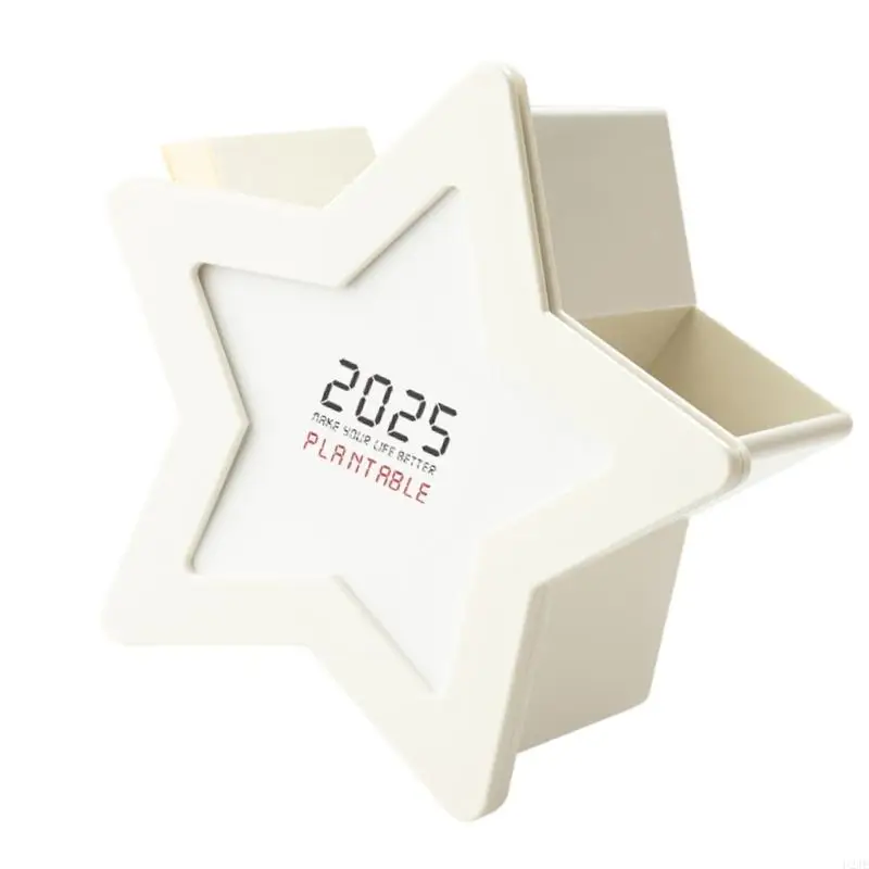 حامل القلم U2JE مع 2025 التقويم 5x3x5inch منظمي القلم مكتب متعدد الوظائف