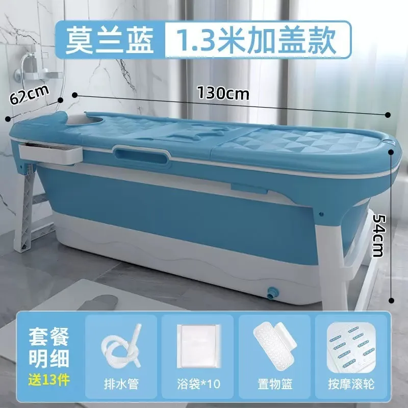 for Foldable Adult Bathtub Large Portable Soaking Tub Thickened Home Spa Full Body Bath Basin