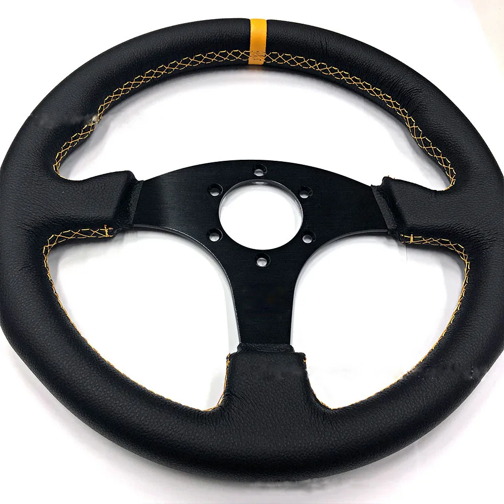 Car Modification Sports Racing Steering Wheel Leather Personalize Game Console Steering Wheel Accessories Universal