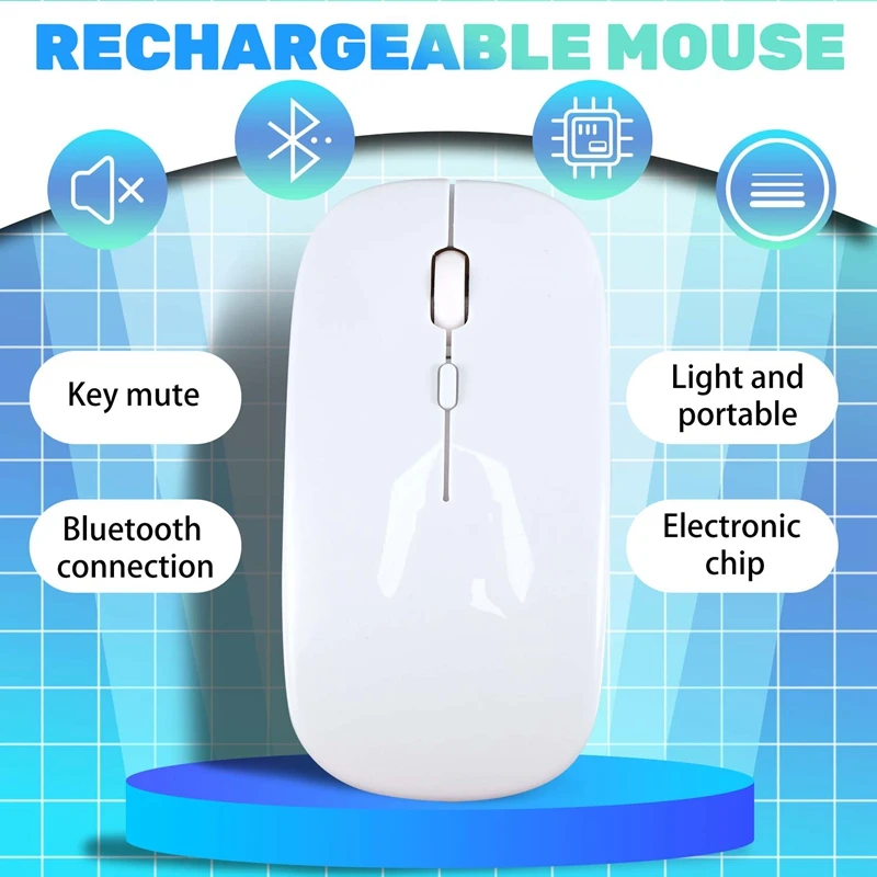 Rechargeable Wireless Bluetooth Mouse For Apple  Air Pro Retina 11 12 13 15 16 Mac Book Laptop Wireless Mouse