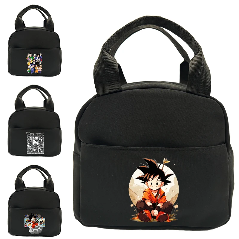 Dragon Ball Lunch Bag Teenager Student Canvas Handbag Food Thermal Picnic Bag Insulated Bento Goku Anime Lunch Bag Lunch Handbag