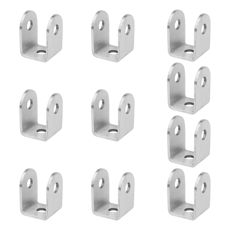 B03B-10 Pcs U Bracket For 1 Inch Panel,Bracket Stamped 304 Stainless Steel,1/3 Inch Thick