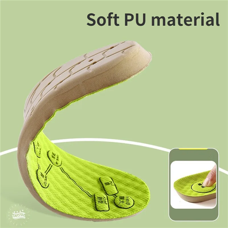 Foot Acupressure Insole Men Women Soft Breathable Sports Cushion Inserts Sweat-absorbing Deodorant Insole Shoe Pads