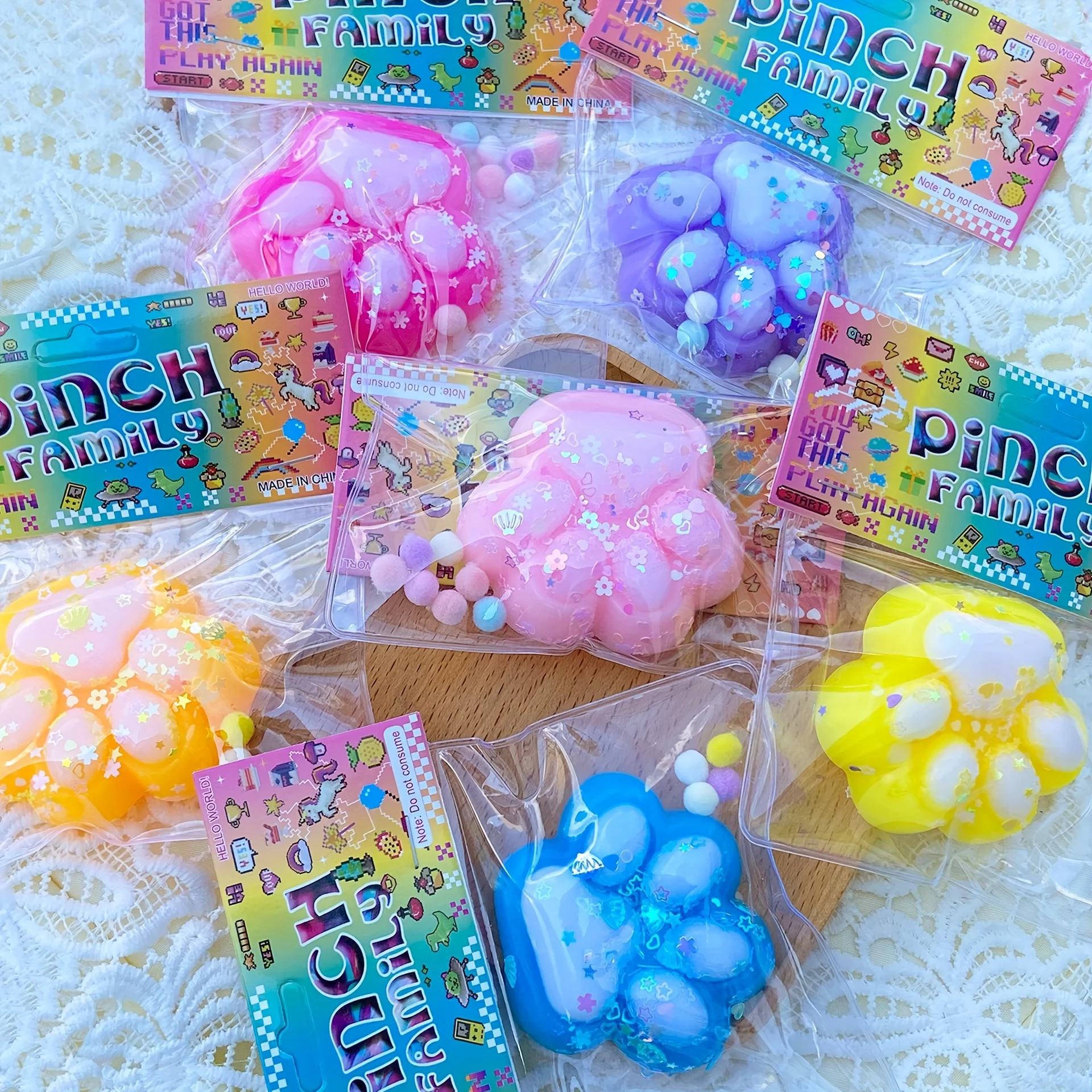 

Набор из 4 сенсорных игрушек-когтей для кошек, эластичные | Разноцветные фигурки в случайном стиле, подарок на Пасху для детей, забавные новинки, игрушки для снятия стресса