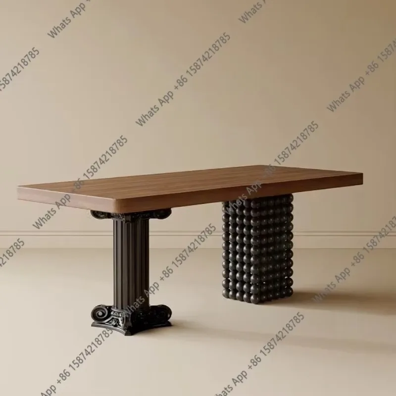 

Комплект из стола и стула в средневековом французском стиле из массива дерева, современный простой письменный стол для учебы, мебель на заказ