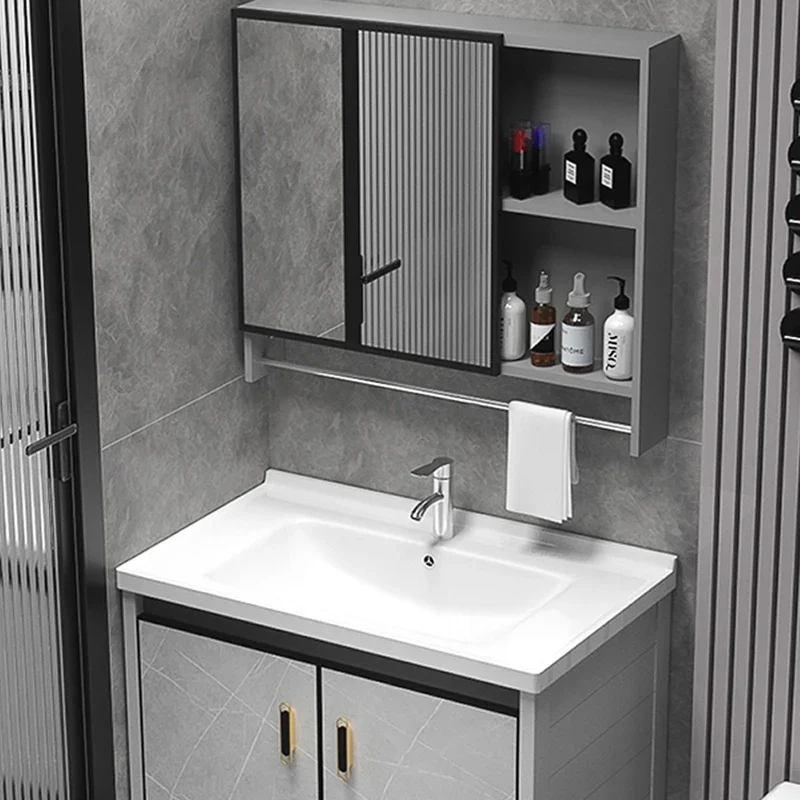 Vanity Mirror Locker Bathroom Cabinets Smart Light Shower Home Furniture Sanitation Bathroom Cabinets Simple Miroir De Salle