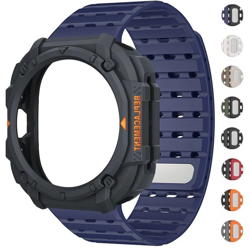 New Magnetic Silicone Strap+Case For Samsung Galaxy Watch Ultra(2025) 47mm Ultra(2024) 47mm Sport Watchband Correa Bracelet Cove