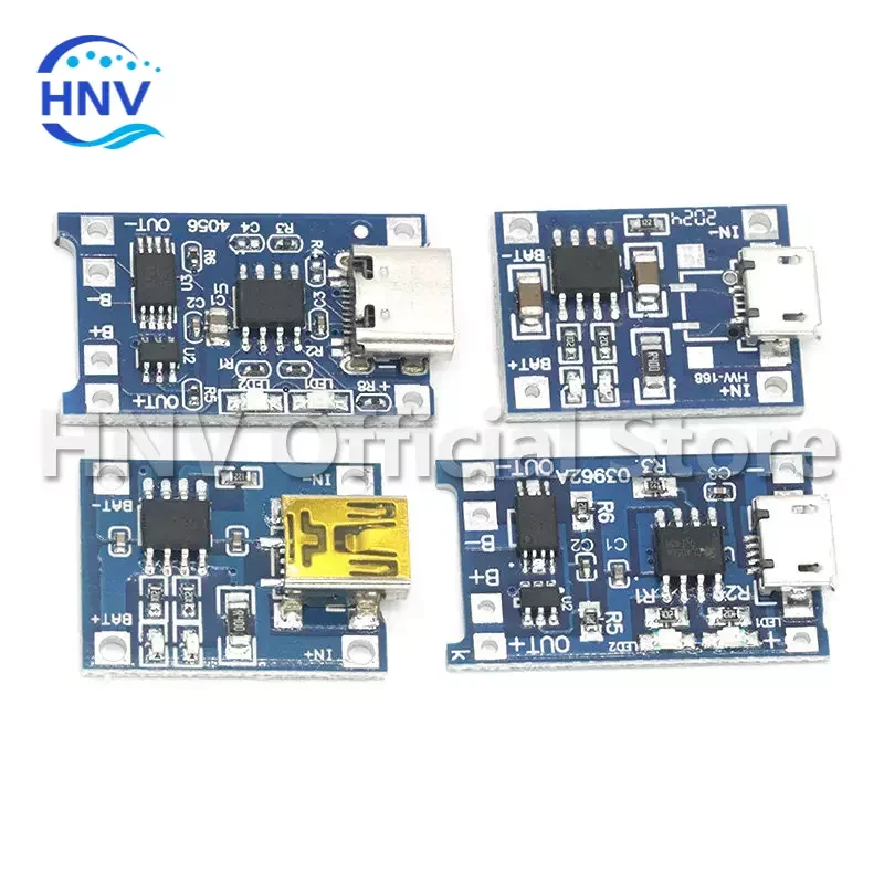 Micro USB 5V 1A 18650 TP4056 Lithium Battery Charger Module Charging Board With Protection Dual Functions 1A Li-ion