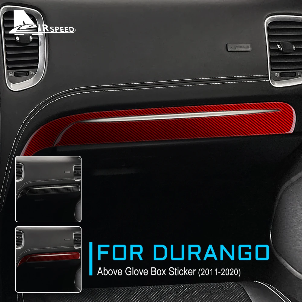 

Real Soft Carbon Fiber Glove Box Sticker For Dodge Durango 2011- 2020 Car Protection Film Sticker Car Accessories