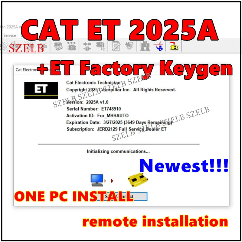 2025 Newest Cat ET 2025A Caterpillar Diagnostic Software ET with built in Factory Password Keygen Remote installation for One PC