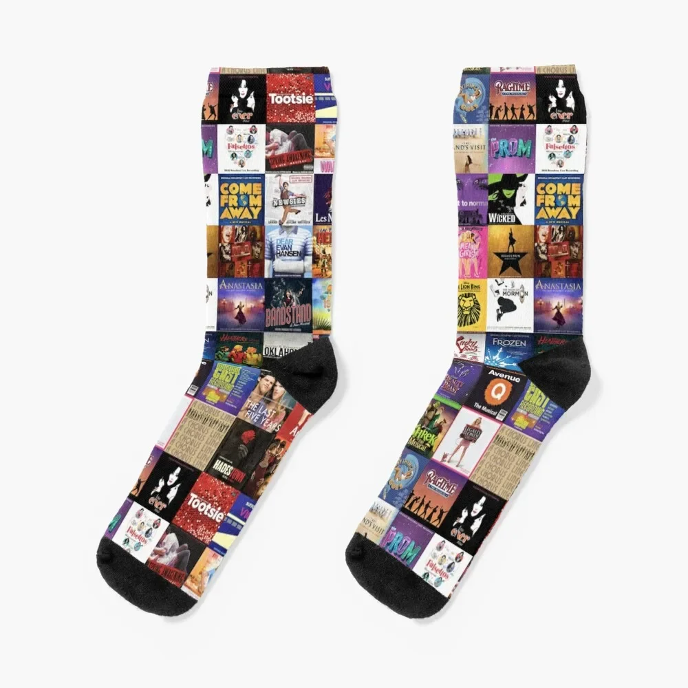 musicals collage Socks snow Stockings man hip hop Socks Female Men's