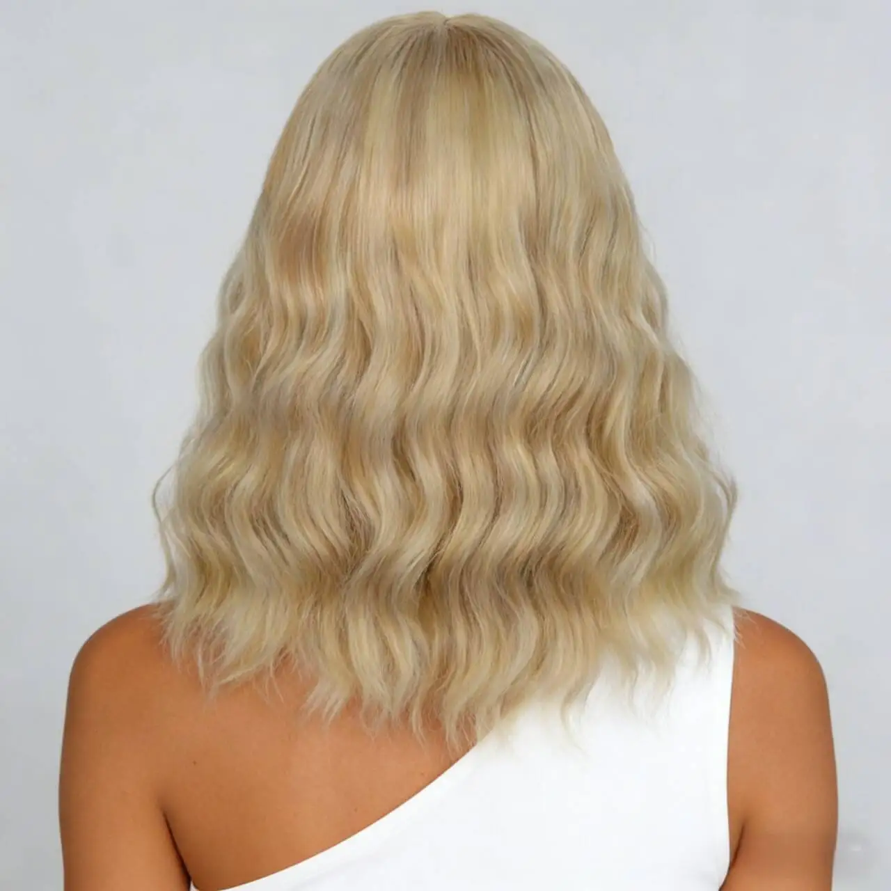 Synthetic Hair Wigs Short Blonde Wig With Bangs Curly Party Korean Wig Female Cosplay Wigs For Women Ombre Layered Daily Use