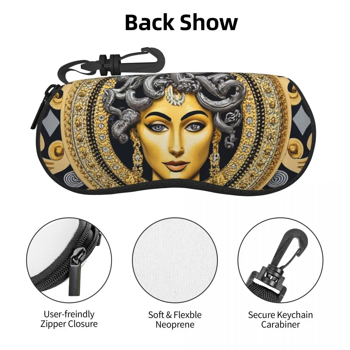 اليونان القديمة ميدوسا جورجون خمر نمط شل نظارات حافظة نظارات شمسية واقية صندوق النساء الرجال لينة النظارات حقيبة الحقيبة
