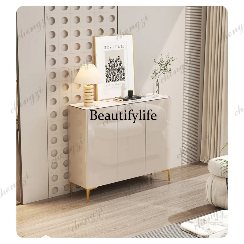 Z138 light luxury rock slab home shoe cabinet home door, new living room wall entrance locker