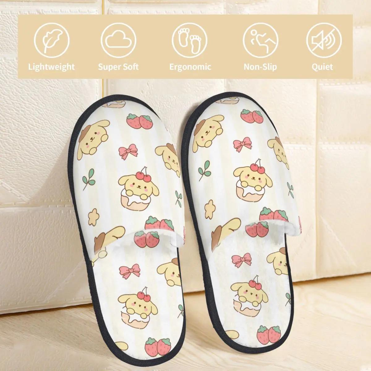 Sanrio Character Cotton Slippers Bedroom Soft Memory Foam Slippers Non Slip