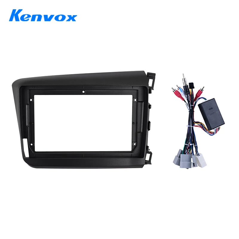 

For Honda Civic 9 FB FK FD RHD 2011 - 2015 9 Inch Car Radio Fascia Frame Video Multimedia Player 2 Din Bezel Faceplate Mount Kit