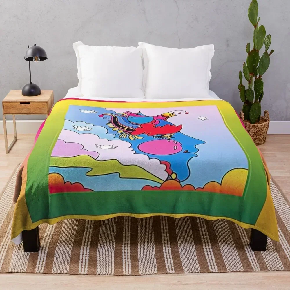 

peter max art, peter max artwork, peter max paintings Throw Blanket Custom Bed linens Blankets