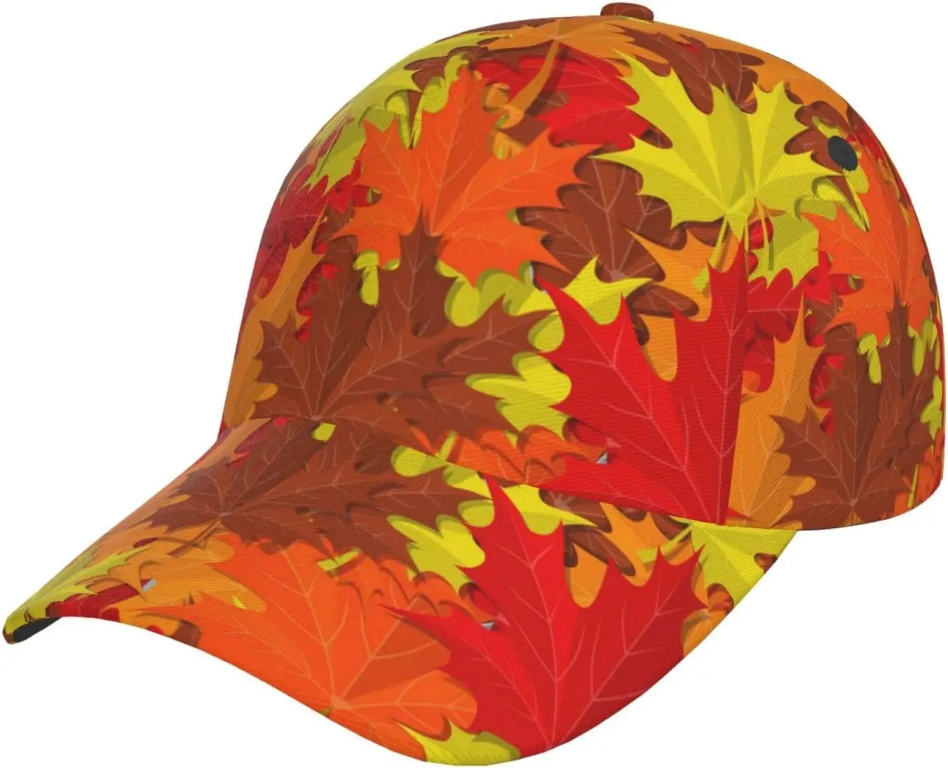 

Thanksgiving Autumn Leaves Baseball Hats for Women Men Adjustable Cute Thanksgiving Snapback Trucker Hat