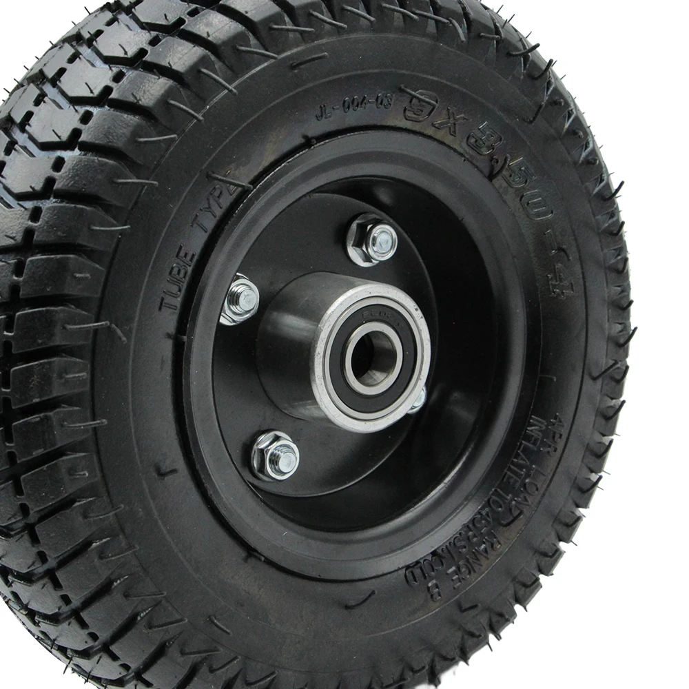 9 Inch Inflation Wheel 9x3.50-4 Tire Inner Tube With Alloy Hub For Mini ATV Quad Go Kart Electric Gas Scooter Trolley Lawnmower