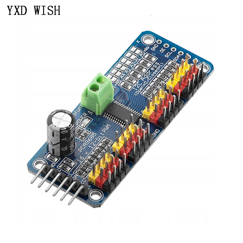 PCA9685PW 16 Channel 12-Bit PWM Servo Shield Driver Board I2C Interface PCA9685 Module For Raspberry Pi DIY Servo Shield Module