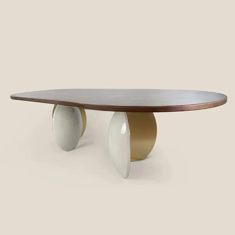 

Итальянский минималистичный журнальный столик из цельного дерева. Скандинавский чайный столик из нержавеющей стали. Современный минималистичный креативный дизайнерский журнальный столик.