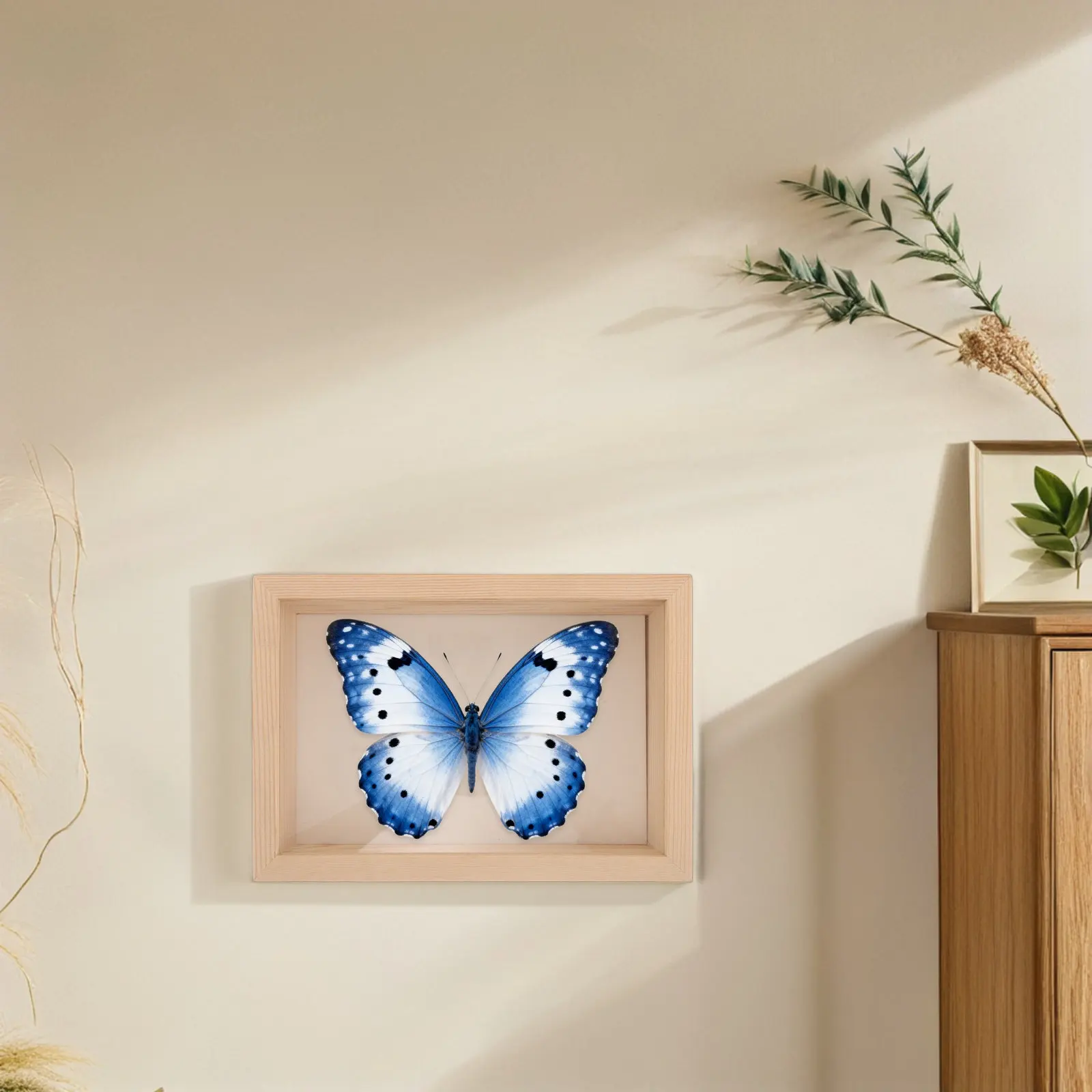 Pine Wood Insect Specimen Shadow Box Clear Top Display Case Butterfly Bug Collection Storage Frame Entomology Taxidermy Display