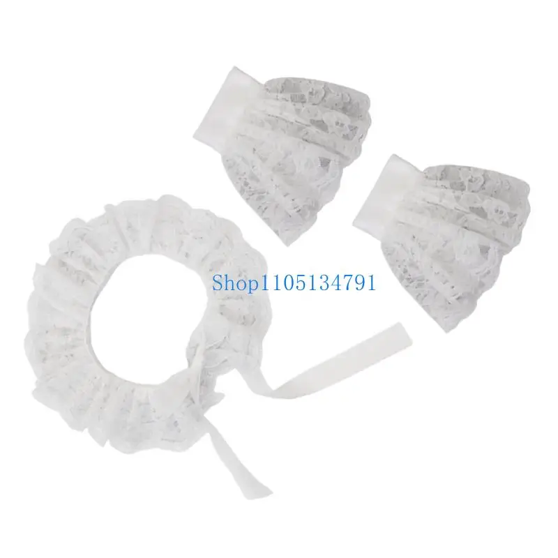 98km Anime Faux Collar Wrist Cuffs Accessories Women Cosplay Theme Event Dressingup