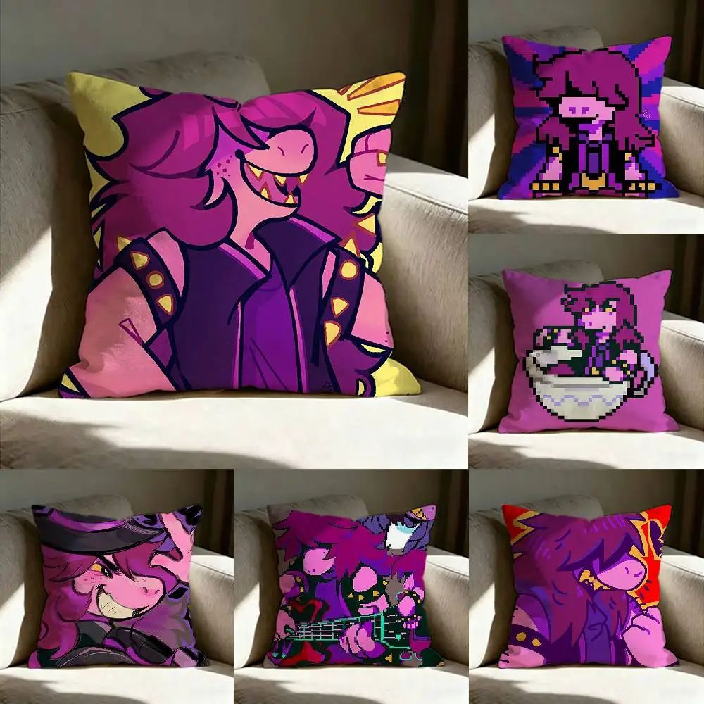 

Deltarune Game Susie Funny Meme Various Sizes Square Pillow Case For Car Home Bedchamber Decor