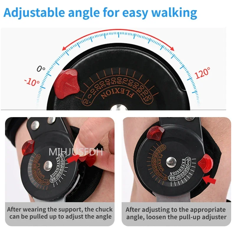 Model Orthopedic Support Stabilizer After Surgery Adjustable Hinged Knee Brace Knee Joint Fixation Stretcher Walking Assistance