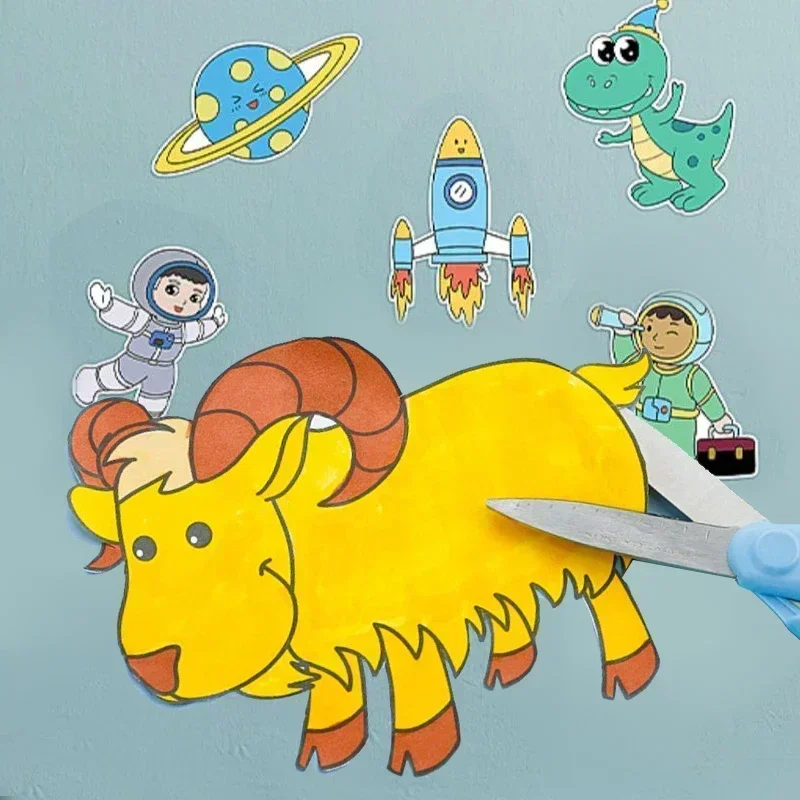 لفة رسم للأطفال لزجة ملونة ورق حشو الكتابة على الجدران التمرير تلوين لفة ورق للأطفال دهان داي ألعاب تعليمية