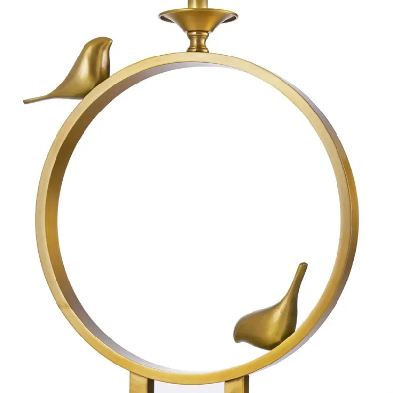 American electroplated bird creative desk lamp ring bedroom modern simple pastoral Chinese hotel