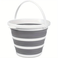 10L Portable Silicone Collapsible Bucket  Compact & Foldable for Camping Fishing Car Wash Easy-Carry Handle Space Saving  Design