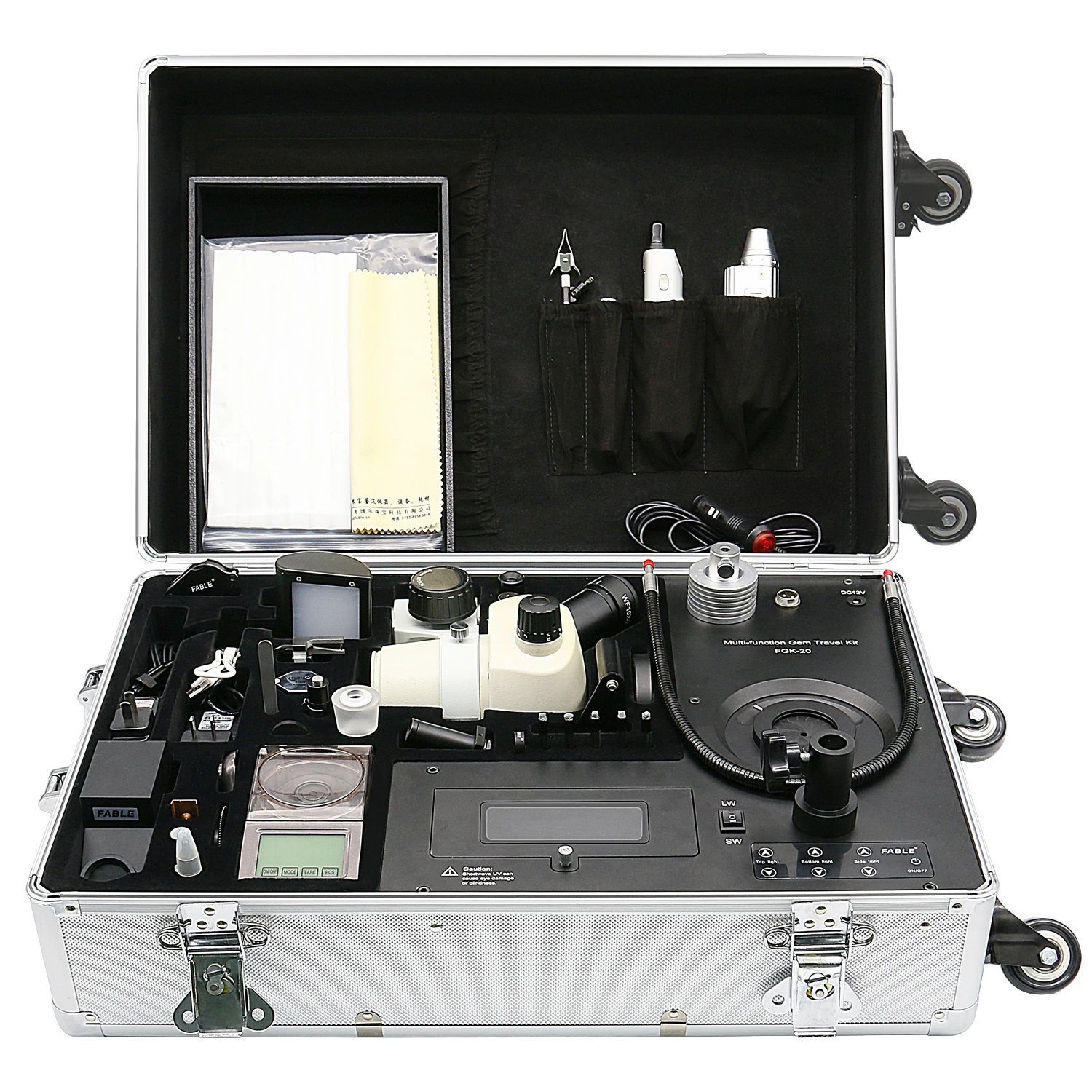 High Quality Portable Gem Identification Travel Lab with 20 Kinds of Gemological Instrument Gem & Jewelry Testers & Measurements