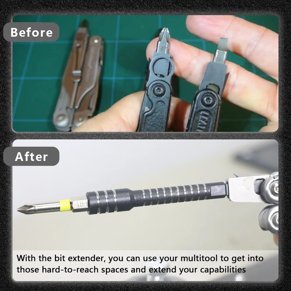Flat End Multi-tool Bit Driver Extender for Leatherman MUT/EOD/Skeletool/CX/Wave/Surge/Charge AL and Signal Bits set Bits Holder - view 6