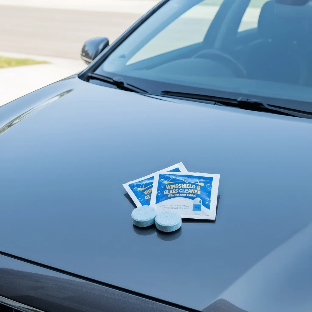 

Всесезонная шипучая таблетка для омывателя лобового стекла: твердый концентрат с формулой без шелке