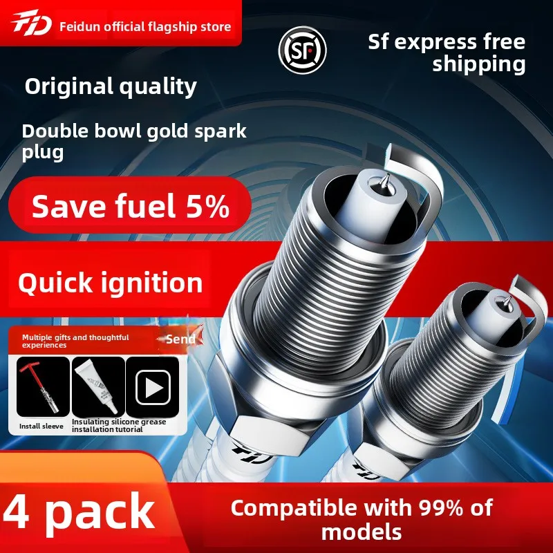 Feidun High Performance Spark Plug Suitable for Acura CDX RDX TLX-L ILX Acura MDX NSX Dual Iridium