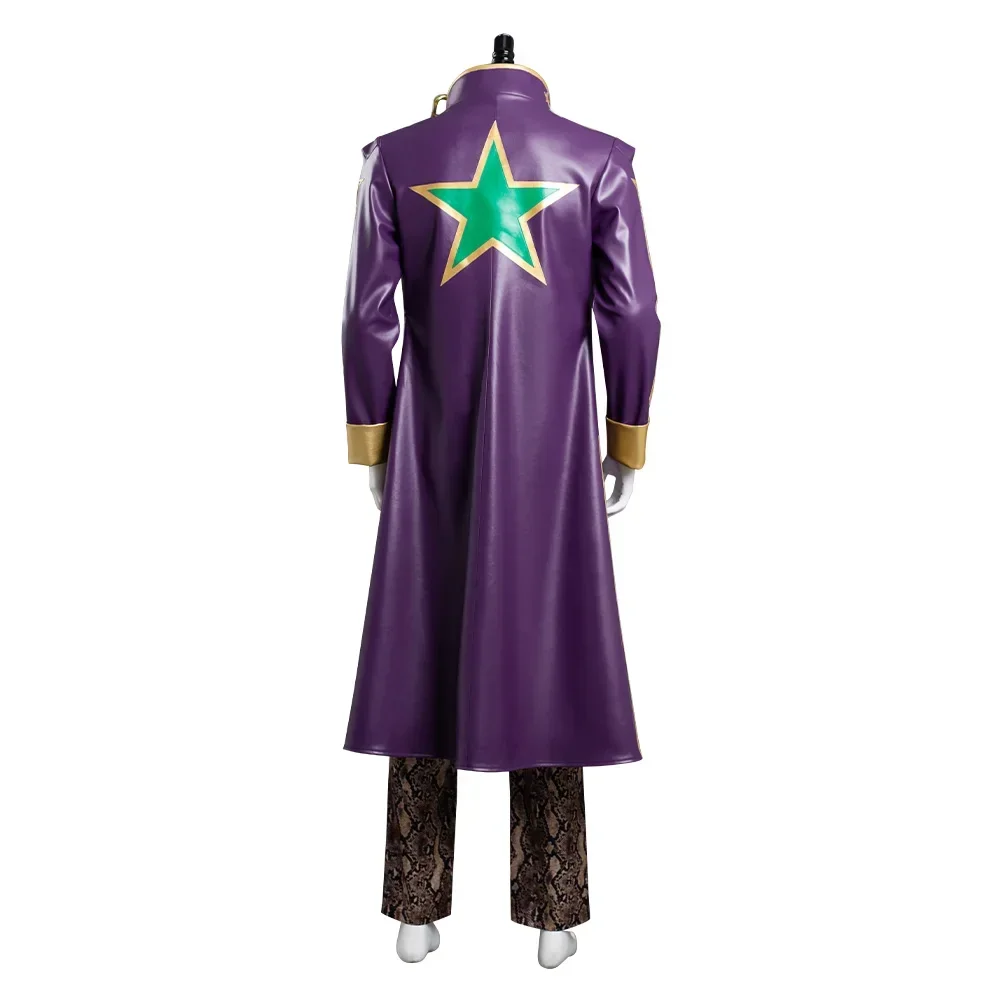 JoJo's Bizarre Adventure Stone Ocean Anime Cosplay Costume Kujo Jotaro Men's Adult Unisex High-Quality Polyester Jacket