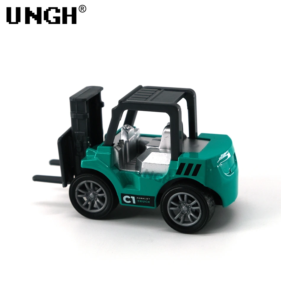 UNGH 4pcs/set Mini Alloy Diecast Engineering Car Vehicle Excavator Truck Model Educational Toy for Children Boy Birthday Gift