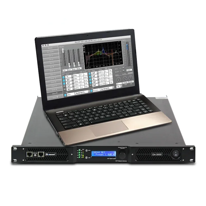 

HotD4-3000 DSP 4 Channel 3000w @8ohms Digital High Power Professional Class D Amplifier For Stage