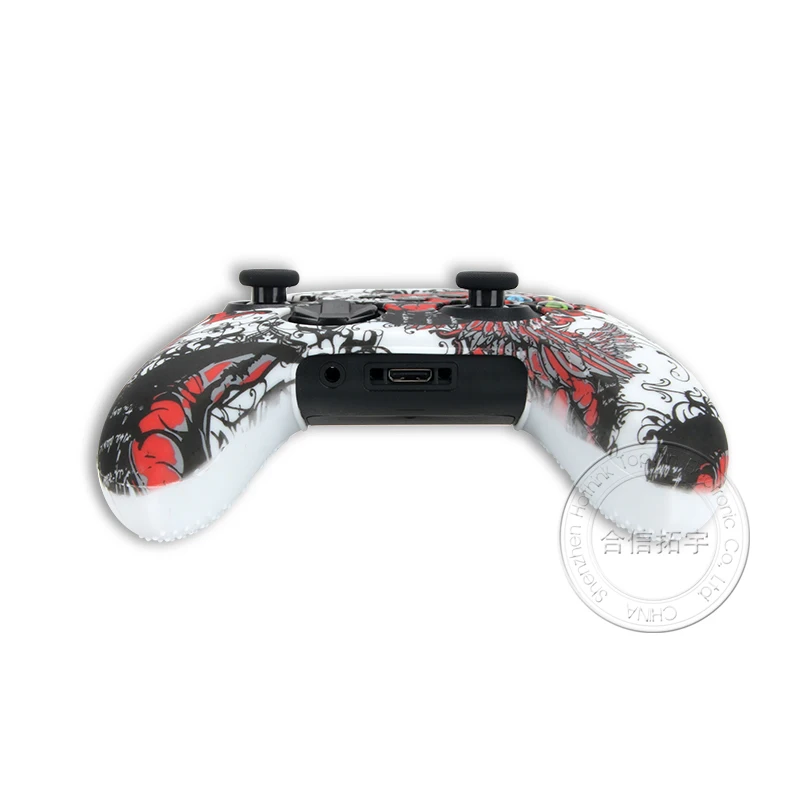 HOTHINK 물 전사 인쇄 페인트 패턴 소프트 실리콘 커버 스킨 케이스, XBOX 시리즈 X 컨트롤러용, 1 개