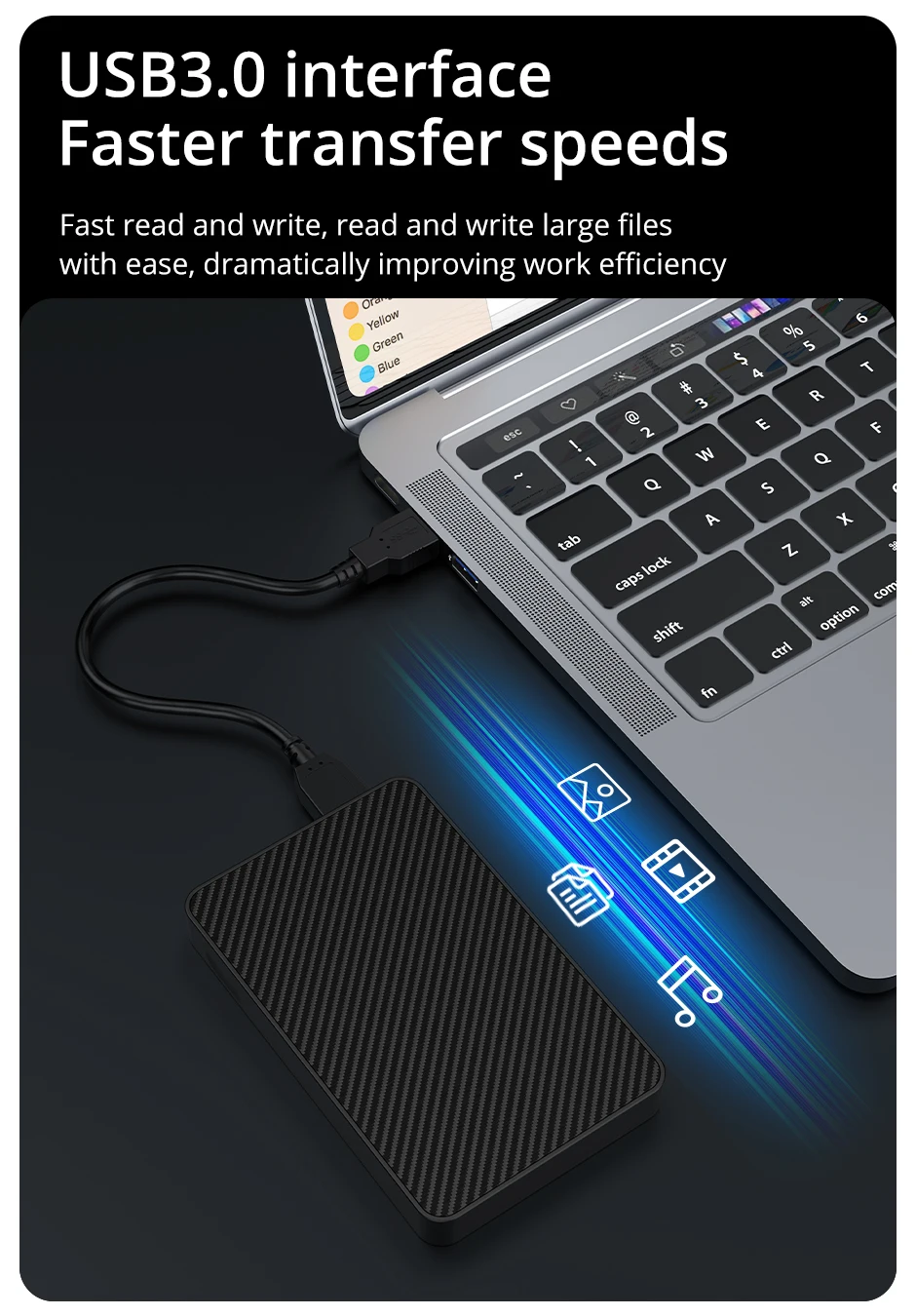 External Hard Drive 2.5 Portable Hard Drive HDD 250GB 320GB 500GB 1TB USB3.0 for Desktop PC Laptops Gaming Consoles TV PS5 Xbox