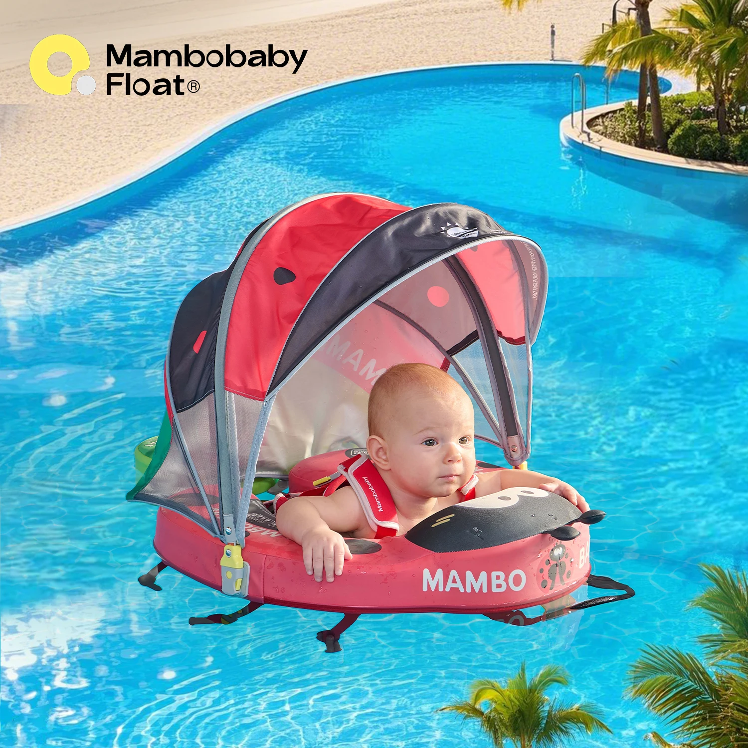 Mambobaby Float Elegant design & Premium feel Globally Certified Safe Design Baby Swim Ring Toddler Pool Float Infant Water Ring