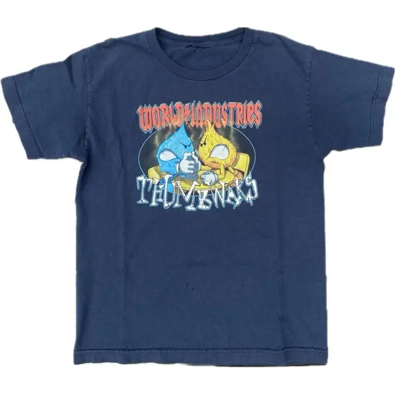 Винтажная футболка World Industries Flame Water Boy Thumb War, маленькая футболка США 90-х годов, скейт