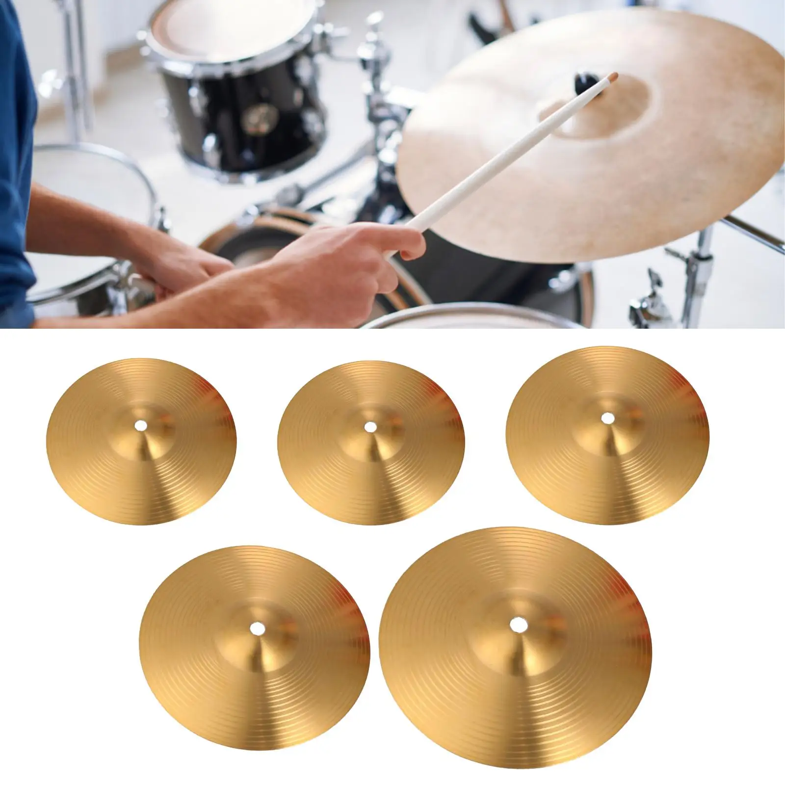 Crash Cymbal Drum Drum Players Percussion Instruments Beginner Drummers Traditional Performance Brass Alloy Drum Cymbals