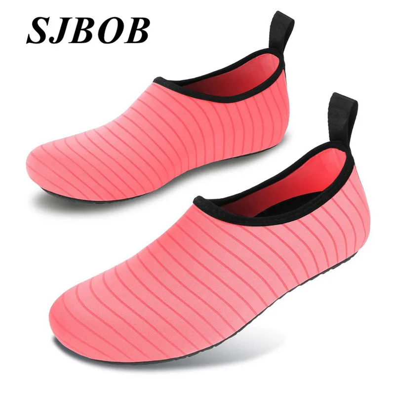 

2025 Pink Barefoot Shoes Women Slip-On Thin Bottom Female Aqua Shoes Anti-Slip Quick-Drying Beach Shoes Unisex Zapatos De Playa