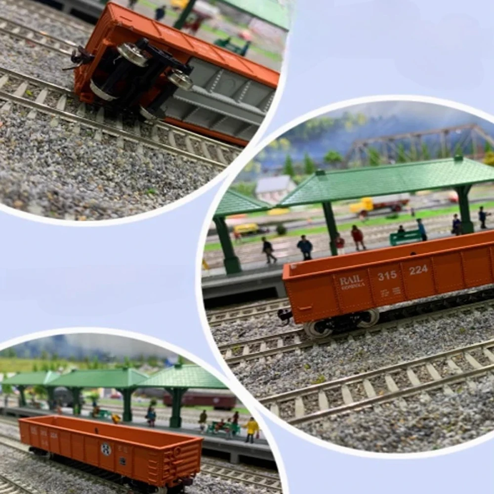 HO Scale 1/87 ของเล่นรถไฟ 95019 Cargo คอนเทนเนอร์ขนส่ง Flatbed Track ชุดรถไฟชุดบรรจุอย่างสวยงามของเล่นเด็กของขวัญ